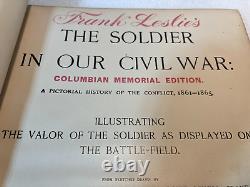 Antique 1890 2 Livres Vol 1 & 2 Le Soldat Dans Notre Guerre Civile A Besoin De Réparations