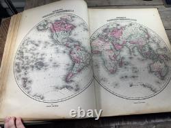 Atlas civil de guerre antique de 1863 - Atlas de famille illustré de Johnson