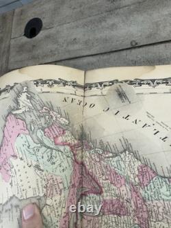 Atlas civil de guerre antique de 1863 - Atlas de famille illustré de Johnson