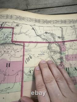 Atlas civil de guerre antique de 1863 - Atlas de famille illustré de Johnson