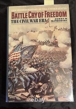 BATAILLE CRY DE LA LIBERTÉ Époque de la Guerre Civile par James M McPherson 1988 AUTOGRAPHIE