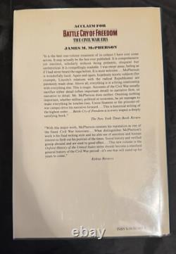 BATAILLE CRY DE LA LIBERTÉ Époque de la Guerre Civile par James M McPherson 1988 AUTOGRAPHIE