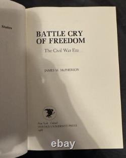 BATAILLE CRY DE LA LIBERTÉ Époque de la Guerre Civile par James M McPherson 1988 AUTOGRAPHIE
