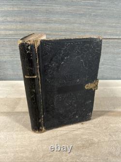 BIBLE ANTIQUE DE 1859 TESTAMENT NOUVEAU ÉPOQUE DE LA GUERRE CIVILE CUIR SOCIÉTÉ BIBLIQUE AMÉRICAINE ANCIENNE