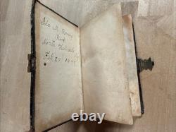 BIBLE ANTIQUE DE 1859 TESTAMENT NOUVEAU ÉPOQUE DE LA GUERRE CIVILE CUIR SOCIÉTÉ BIBLIQUE AMÉRICAINE ANCIENNE