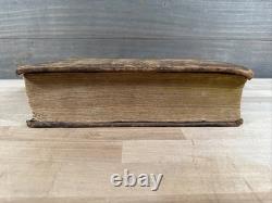 BIBLE SAINTE 1831 phinney ANTIQUE en cuir PRÉ-CIVIL WAR vieille COOPERSTOWN