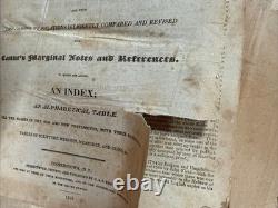 BIBLE SAINTE 1831 phinney ANTIQUE en cuir PRÉ-CIVIL WAR vieille COOPERSTOWN