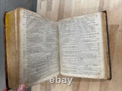 BIBLE SAINTE 1831 phinney ANTIQUE en cuir PRÉ-CIVIL WAR vieille COOPERSTOWN