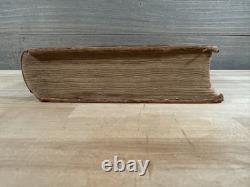 BIBLE SAINTE 1834 antique en cuir avant la guerre civile H & E PHINNEY vieille COOPERSTOWN