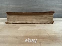 BIBLE SAINTE 1834 antique en cuir avant la guerre civile H & E PHINNEY vieille COOPERSTOWN