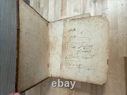 BIBLE SAINTE 1834 antique en cuir avant la guerre civile H & E PHINNEY vieille COOPERSTOWN