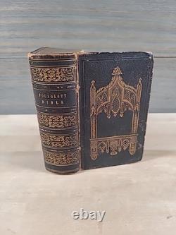 BIBLE SAINTE 1845 PHILADELPHIE VERSION ANGLAISE BIBLE POLYGLOTTE ANTERIEURE À LA GUERRE DE SECESSION ANCIENNE
