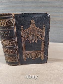 BIBLE SAINTE 1845 PHILADELPHIE VERSION ANGLAISE BIBLE POLYGLOTTE ANTERIEURE À LA GUERRE DE SECESSION ANCIENNE