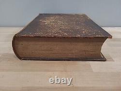 BIBLE SAINTE 1846 antique METHODIST cuir PRÉ-GUERRE CIVILE