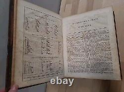 BIBLE SAINTE 1846 antique METHODIST cuir PRÉ-GUERRE CIVILE