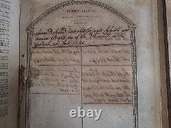 BIBLE SAINTE 1846 antique METHODIST cuir PRÉ-GUERRE CIVILE