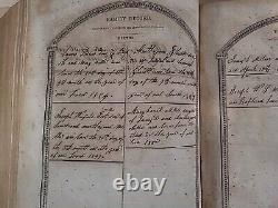 BIBLE SAINTE 1846 antique METHODIST cuir PRÉ-GUERRE CIVILE