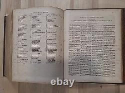 BIBLE SAINTE 1846 antique METHODIST cuir PRÉ-GUERRE CIVILE