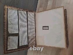 BIBLE SAINTE 1859 antique ILLUSTRÉE en couleur famille en cuir époque de la GUERRE CIVILE butler