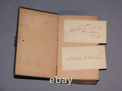 BIBLE SAINTE 1865 antique ÉPOQUE DE LA GUERRE CIVILE en cuir SOCIÉTÉ BIBLIQUE AMÉRICAINE AVEC FERMOIR