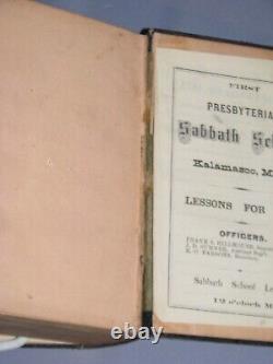 BIBLE SAINTE 1865 antique ÉPOQUE DE LA GUERRE CIVILE en cuir SOCIÉTÉ BIBLIQUE AMÉRICAINE AVEC FERMOIR