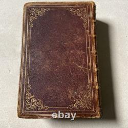 BIBLE SAINTE 1869 antique en cuir SOCIÉTÉ BIBLIQUE AMÉRICAINE d'époque post-guerre civile