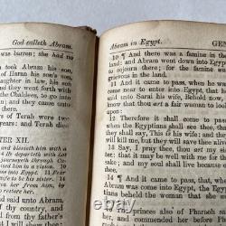BIBLE SAINTE 1869 antique en cuir SOCIÉTÉ BIBLIQUE AMÉRICAINE d'époque post-guerre civile
