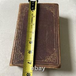 BIBLE SAINTE 1869 antique en cuir SOCIÉTÉ BIBLIQUE AMÉRICAINE d'époque post-guerre civile