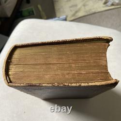 BIBLE SAINTE 1869 antique en cuir SOCIÉTÉ BIBLIQUE AMÉRICAINE d'époque post-guerre civile