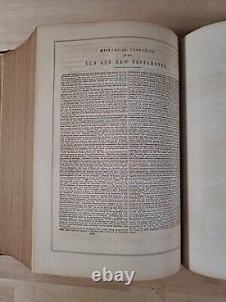 BIBLE SAINTE 1872 illustrée INGRAM COBBIN famille ANTIQUE cuir POST GUERRE CIVILE