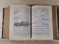 BIBLE SAINTE 1872 illustrée INGRAM COBBIN famille ANTIQUE cuir POST GUERRE CIVILE