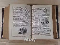 BIBLE SAINTE 1872 illustrée INGRAM COBBIN famille ANTIQUE cuir POST GUERRE CIVILE