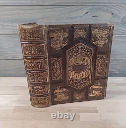 BIBLE SAINTE 1874 antique BIBLE de famille après la GUERRE DE SECESSION illustrée DICTIONNAIRE étude