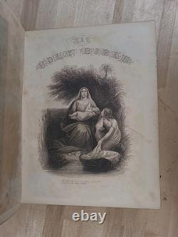 BIBLE SAINTE 1874 antique BIBLE de famille après la GUERRE DE SECESSION illustrée DICTIONNAIRE étude