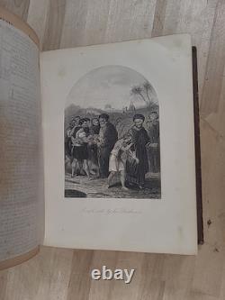 BIBLE SAINTE 1874 antique BIBLE de famille après la GUERRE DE SECESSION illustrée DICTIONNAIRE étude