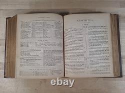 BIBLE SAINTE 1874 antique BIBLE de famille après la GUERRE DE SECESSION illustrée DICTIONNAIRE étude