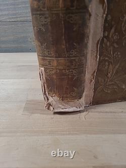 BIBLE SAINTE C1850 rare DÉTROIT Michigan ANTIQUE PRÉ-GUERRE CIVILE vieux cuir