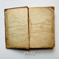 BIBLE SAINTE EN CUIR DE 1864 American Bible Society Guerre Civile Pages Manquantes