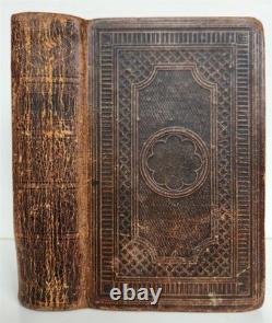 BIBLE de 1853 en ANGLAIS, ANCIENS et NOUVEAUX TESTAMENTS avant la GUERRE CIVILE, ANTIQUE AMÉRICANA