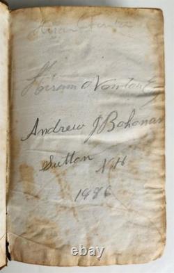 BIBLE de 1853 en ANGLAIS, ANCIENS et NOUVEAUX TESTAMENTS avant la GUERRE CIVILE, ANTIQUE AMÉRICANA