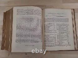 BIBLE sainte antique de 1866 de l'époque de la guerre civile avec frontispice en couleur et reliure en cuir, ancienne et familiale.