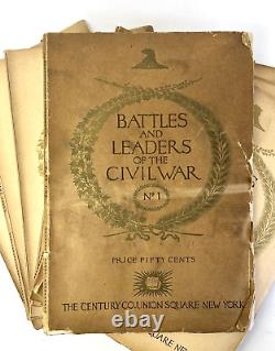Batailles et Chefs de la Guerre Civile 32 Volumes Originaux en Enveloppes dans des Étuis