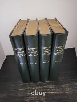Batailles et chefs de la guerre civile Volumes 1, 2, 3, 4 Century Co 1888 Relié