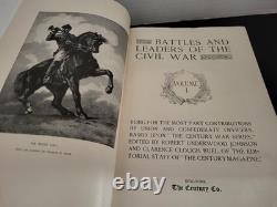Batailles et chefs de la guerre civile Volumes 1, 2, 3, 4 Century Co 1888 Relié