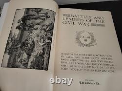 Batailles et chefs de la guerre civile Volumes 1, 2, 3, 4 Century Co 1888 Relié