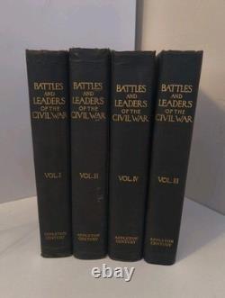 Batailles et chefs de la guerre de Sécession : ensemble rare complet de quatre volumes de 1914
