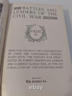 Batailles et chefs de la guerre de Sécession : ensemble rare complet de quatre volumes de 1914