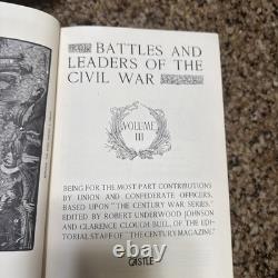 Batailles et dirigeants de la guerre de Sécession Ensemble en quatre volumes reliés Castle Books
