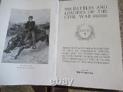 Bateaux Et Leaders De La Guerre Civile 4 Vol 1888 Le Century Co 1/4 Cuir -hc Gc
