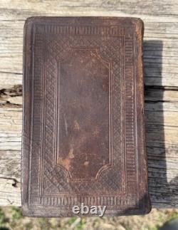 Bible Nouveau Testament Allemand-Anglais Antique d'avant la guerre de Sécession